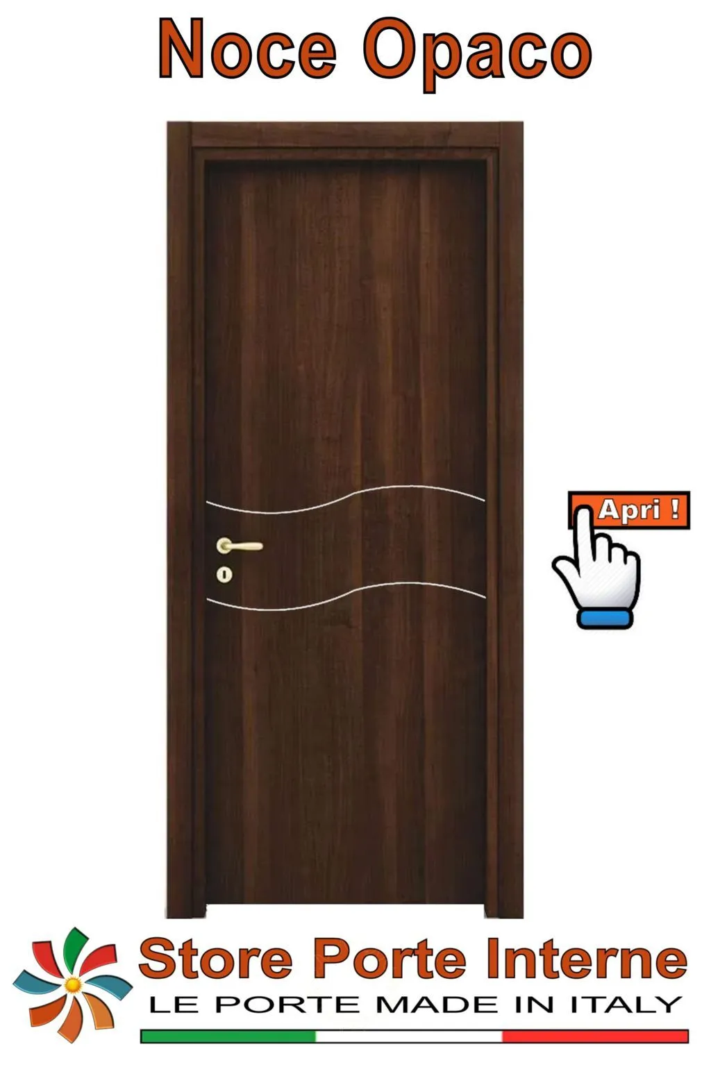 porte laminato inserti camilla noce opaco