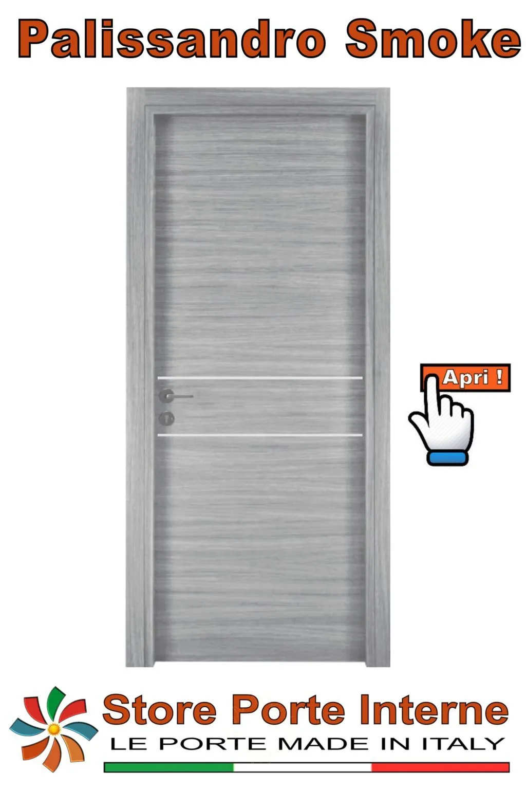 porte laminato inserti daniela palissandro smoke
