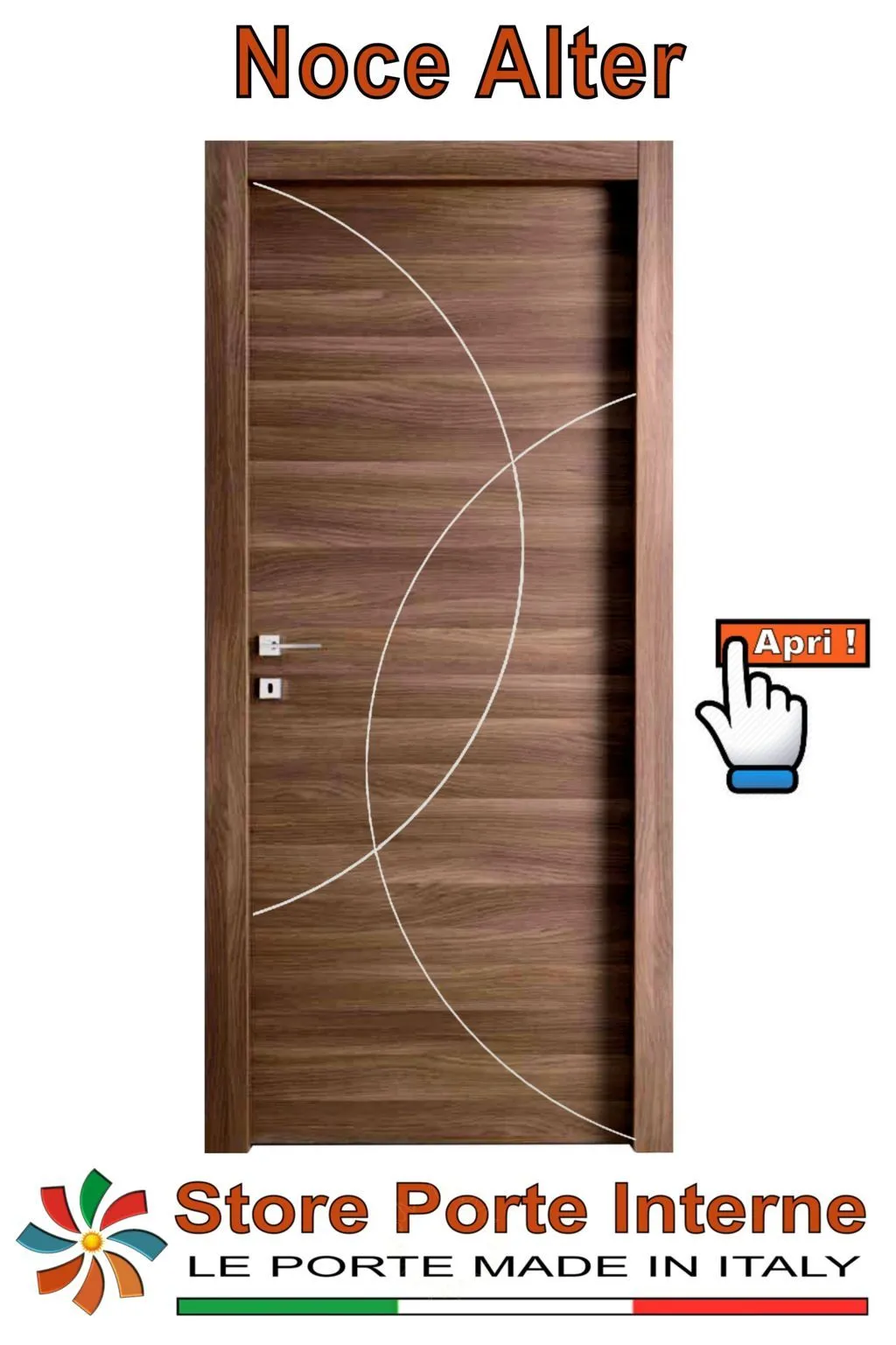 porte laminato inserti Floriana noce alter