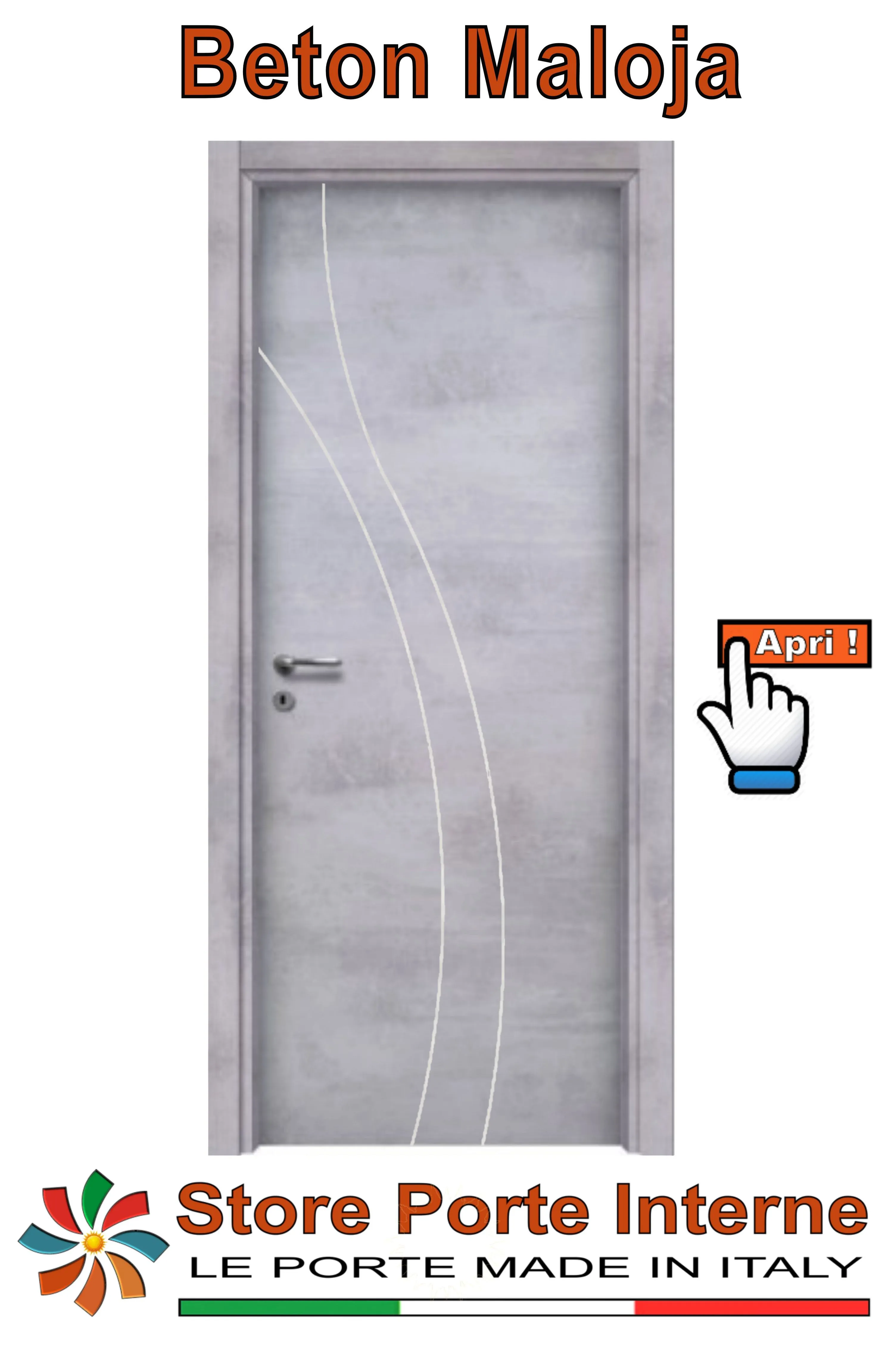 porte laminato inserti Goji beton maloja