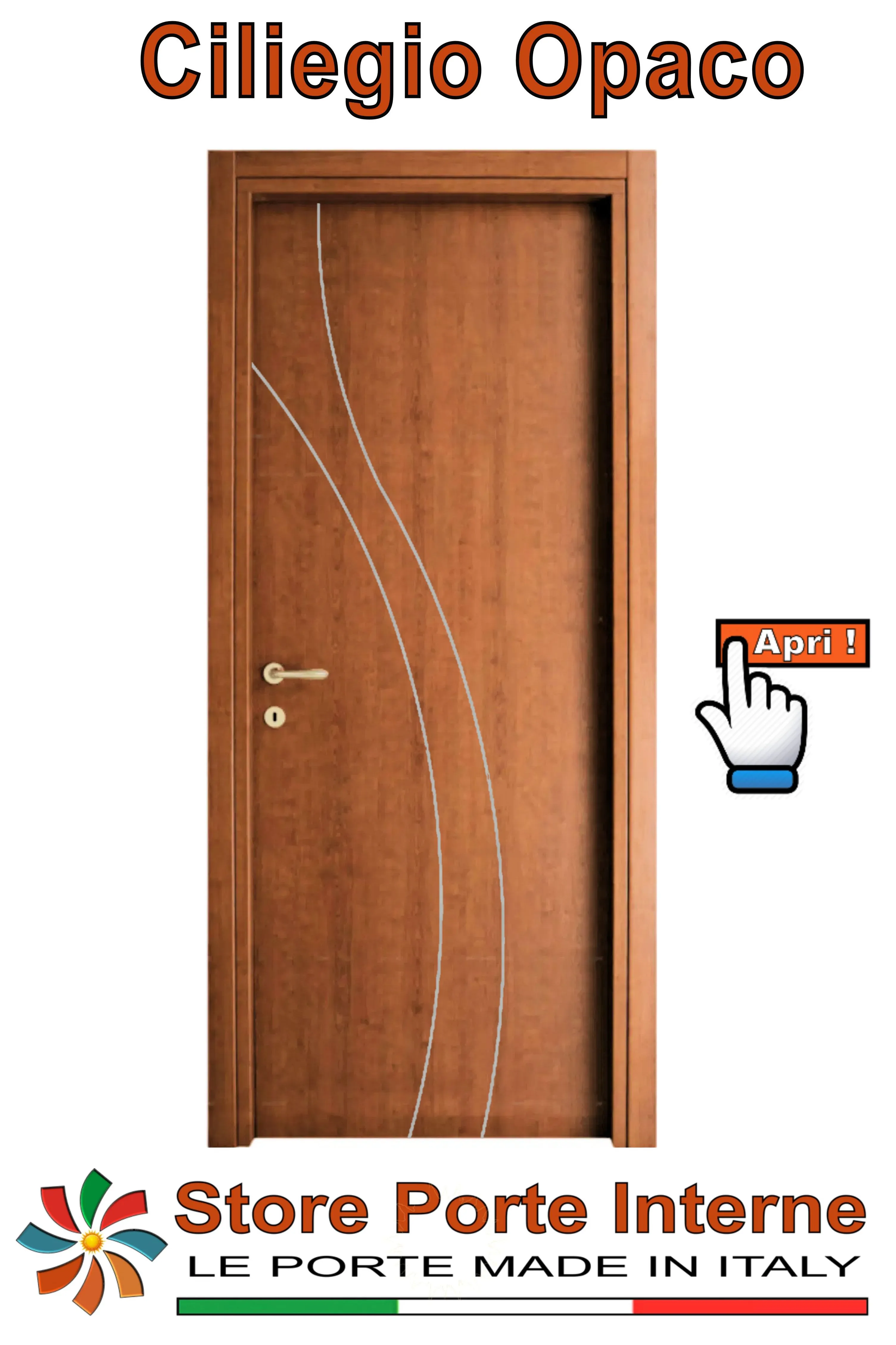 porte laminato inserti Goji ciliegio opaco