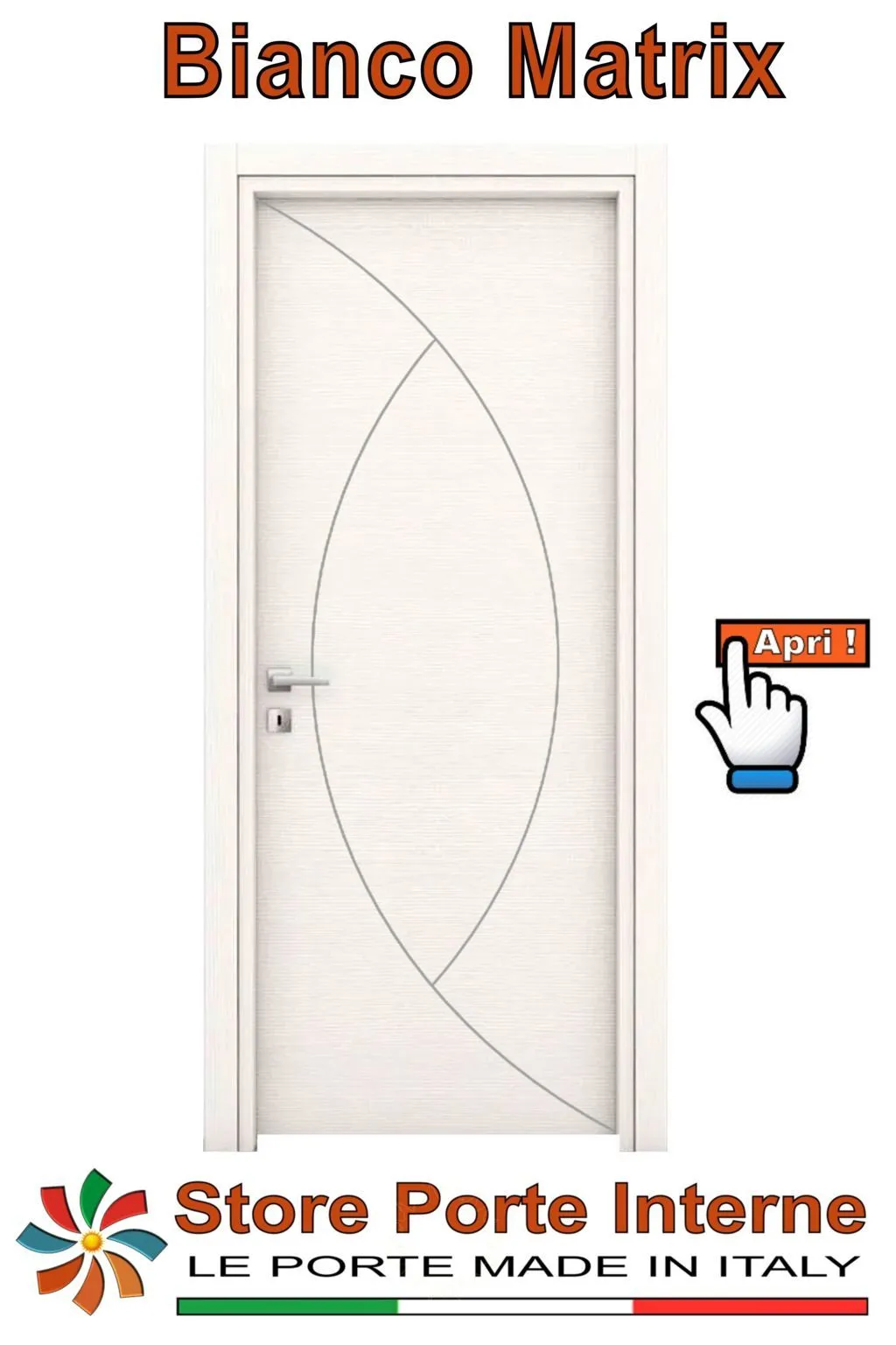 porte laminato inserti Greta bianco matrix