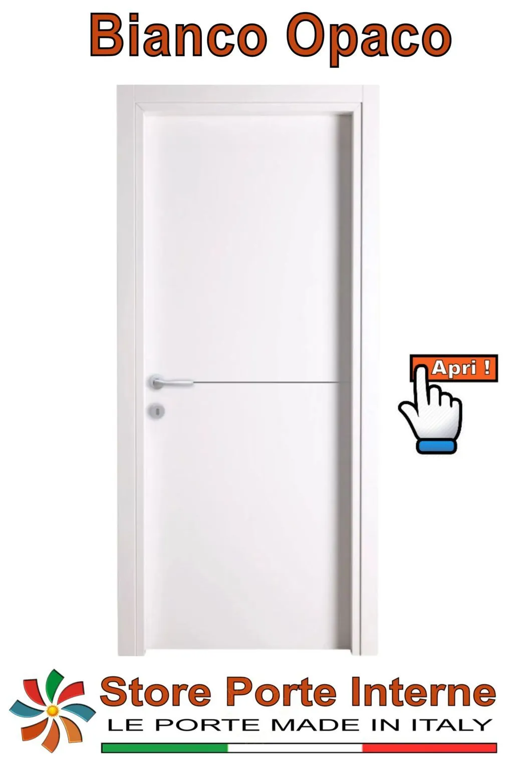 porte laminato inserti Ilaria bianco opaco