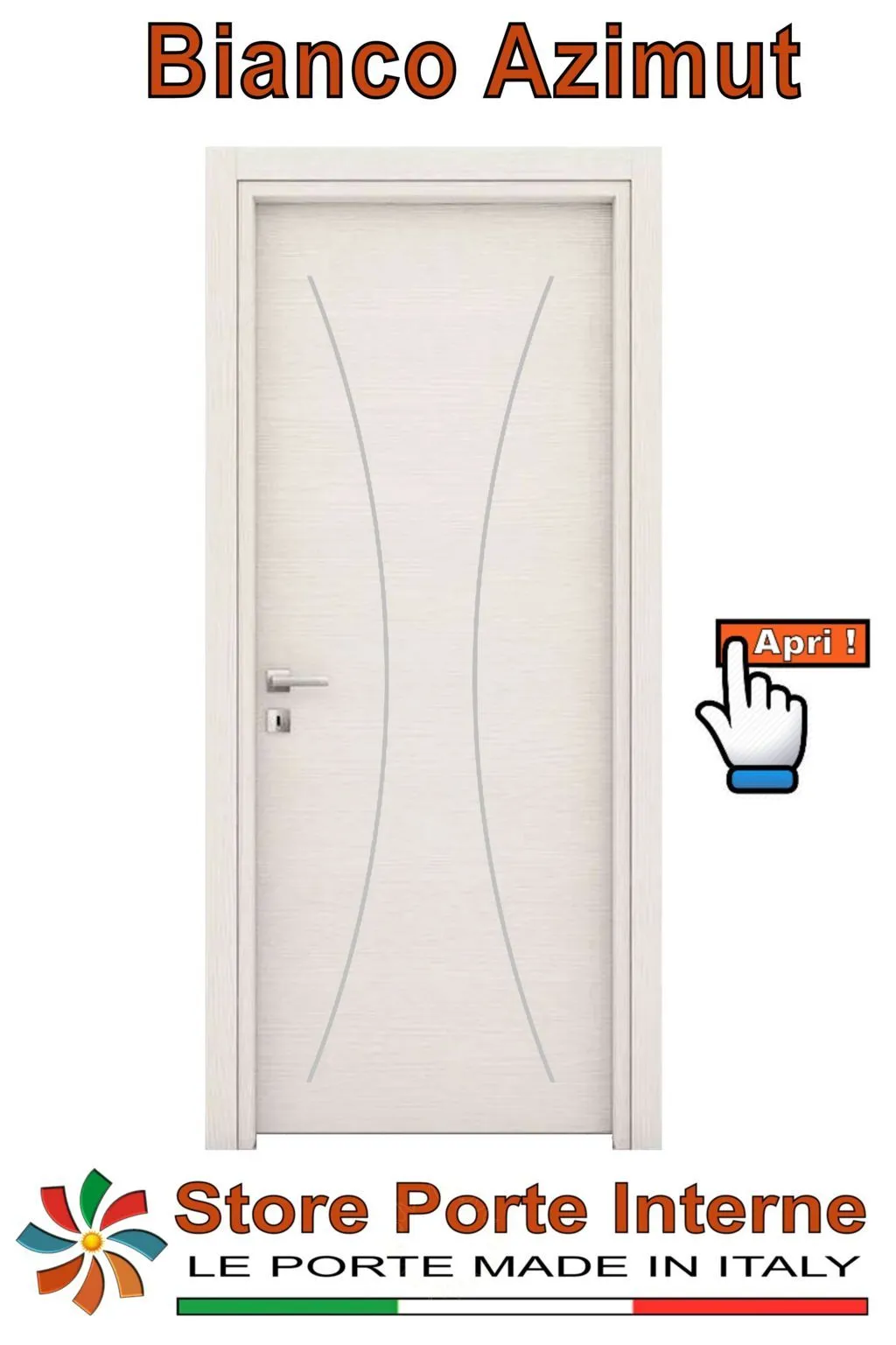 porte laminato inserti Letizia bianco azimut