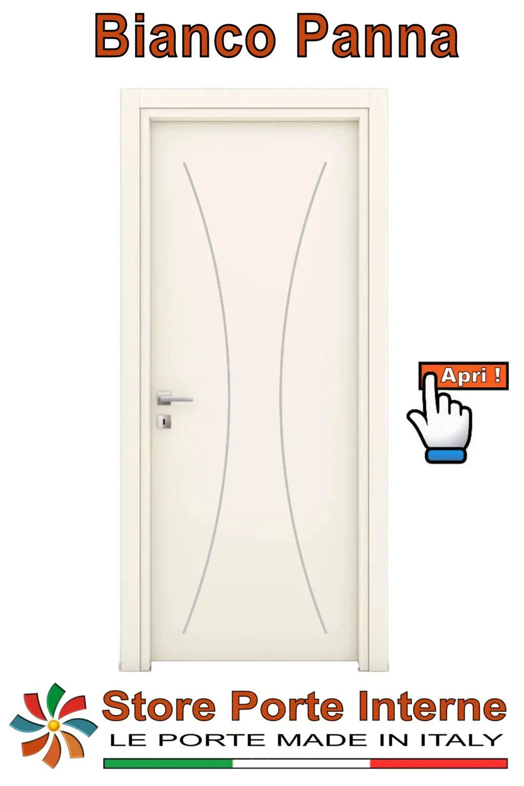 porte laminato inserti Letizia bianco panna