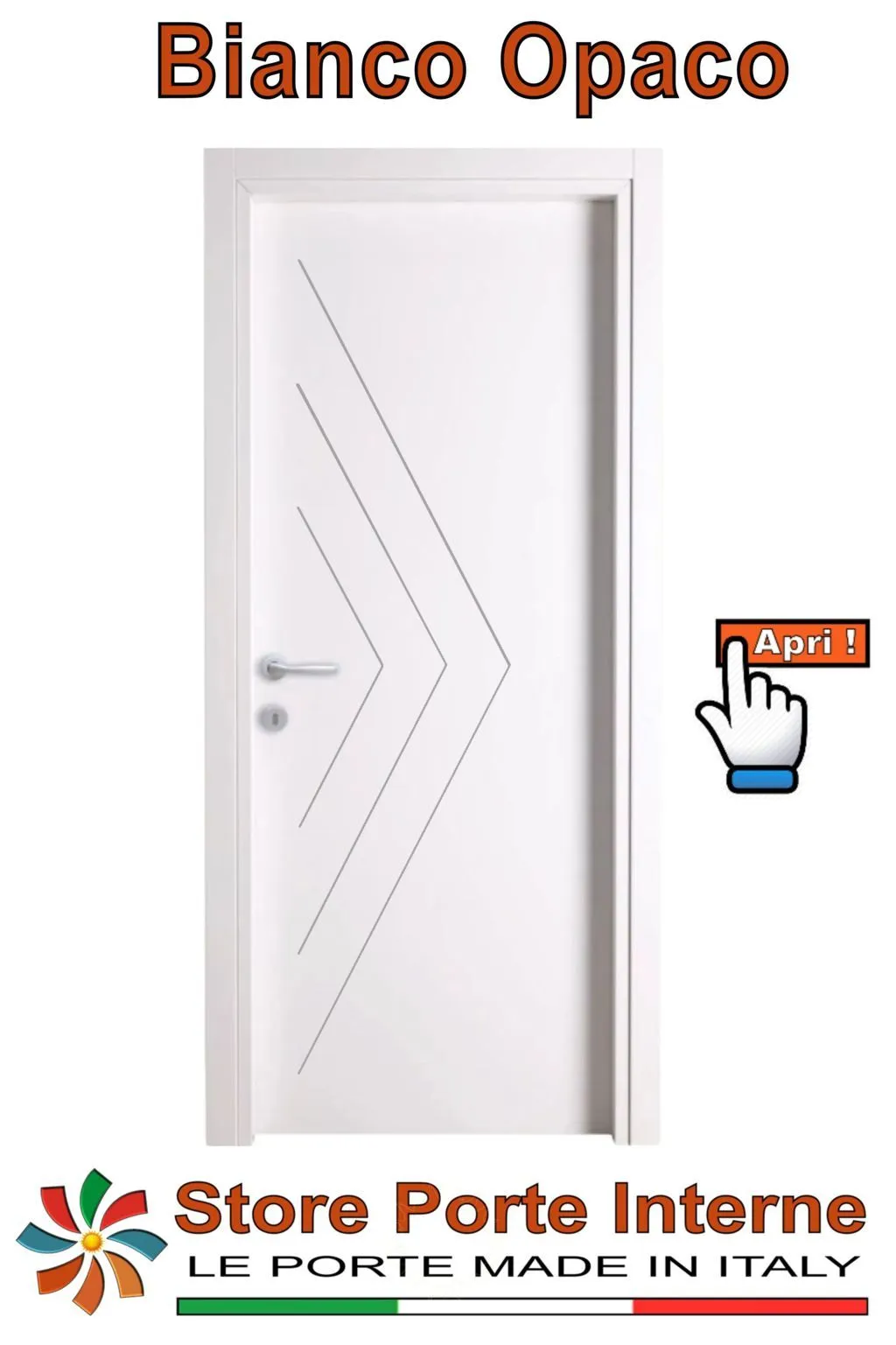 porte laminato inserti Linda bianco opaco