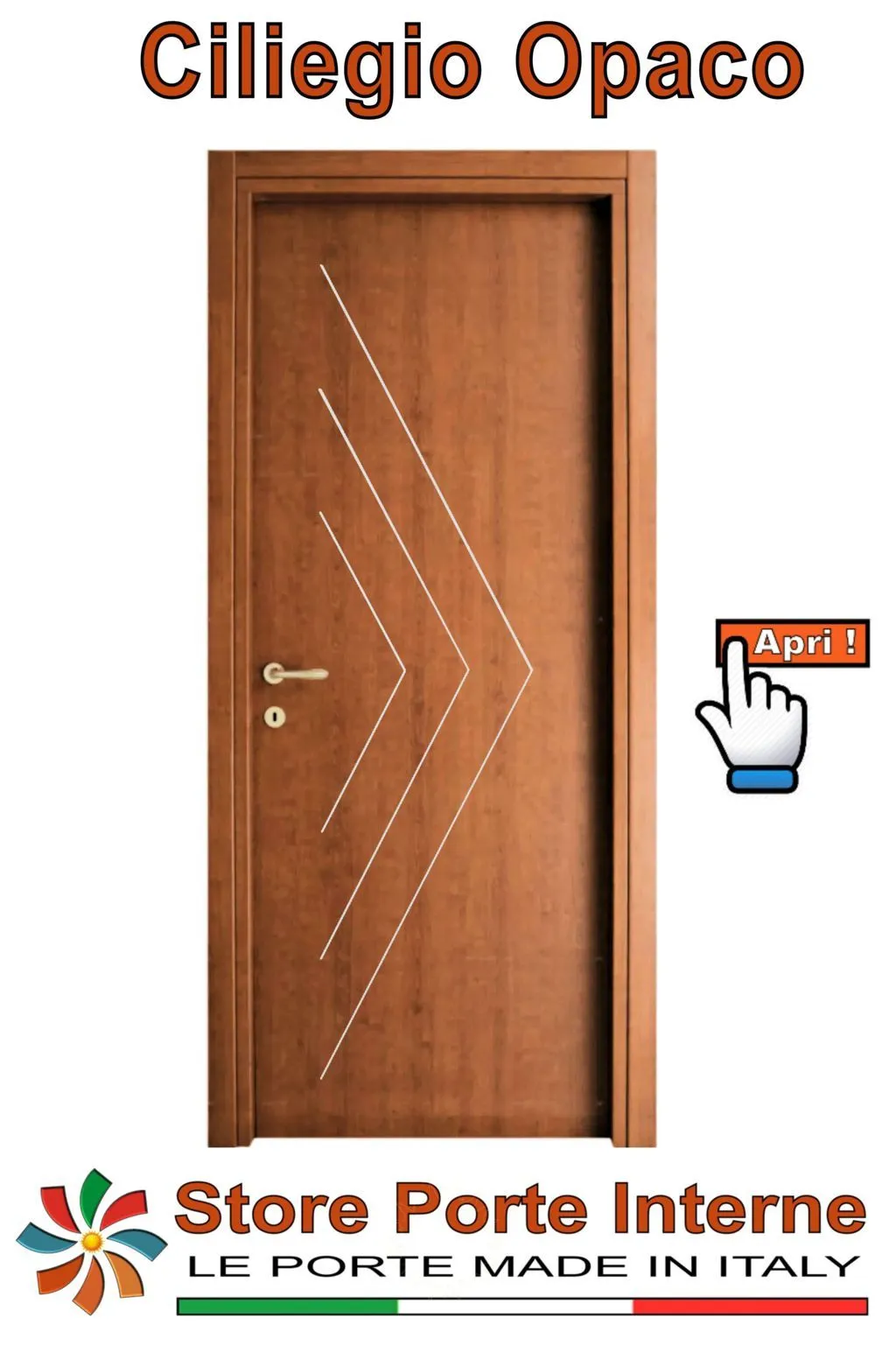 porte laminato inserti Linda ciliegio opaco