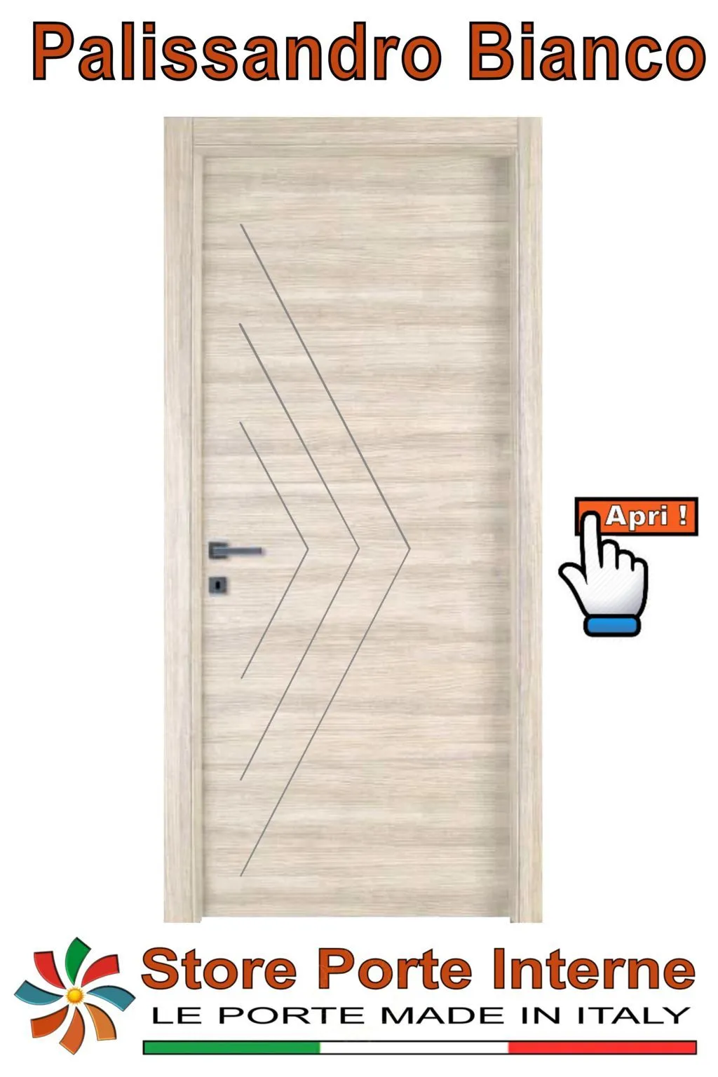 porte laminato inserti Linda palissandro bianco matrix