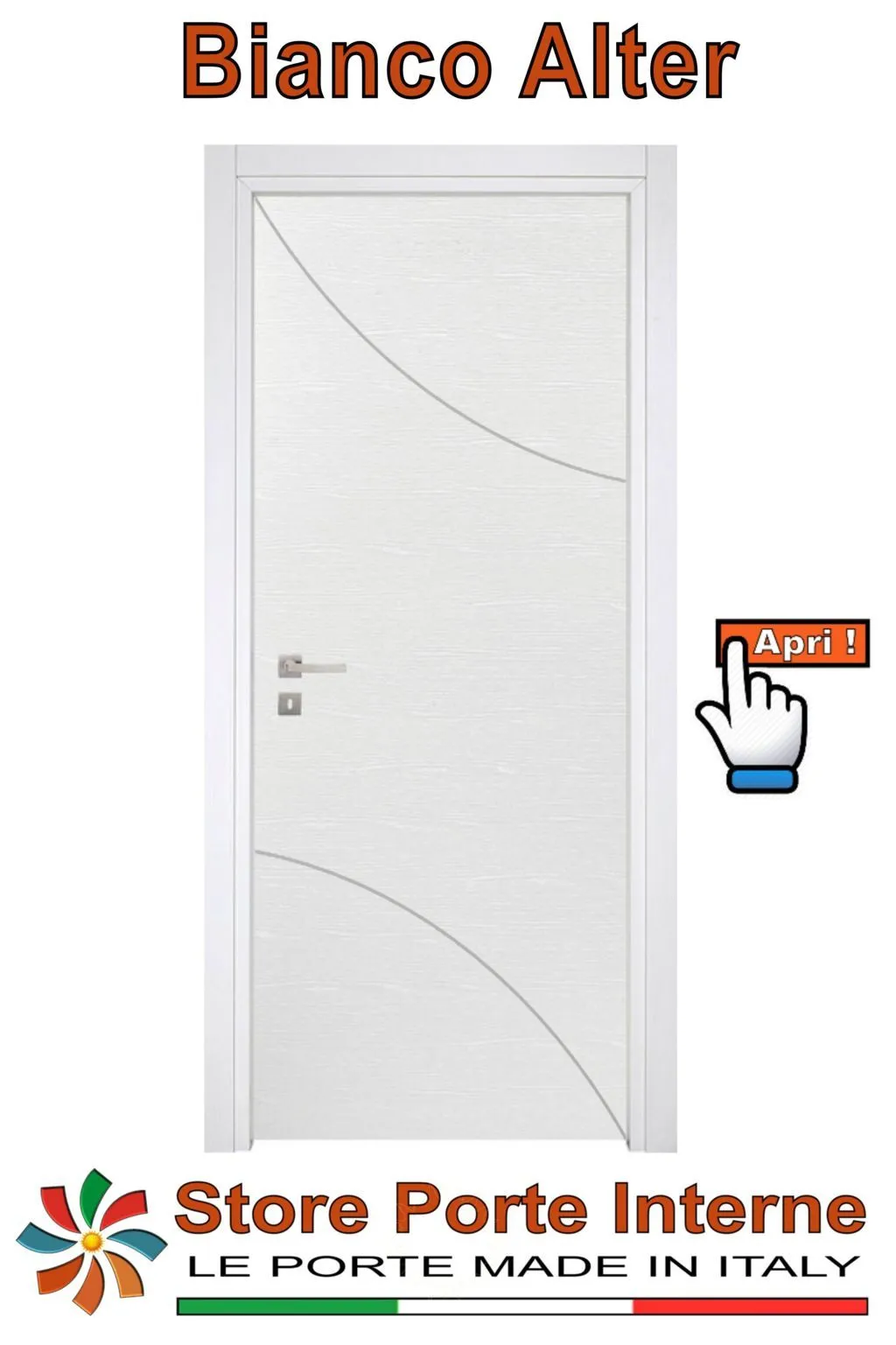 porte laminato inserti Nicole bianco alter