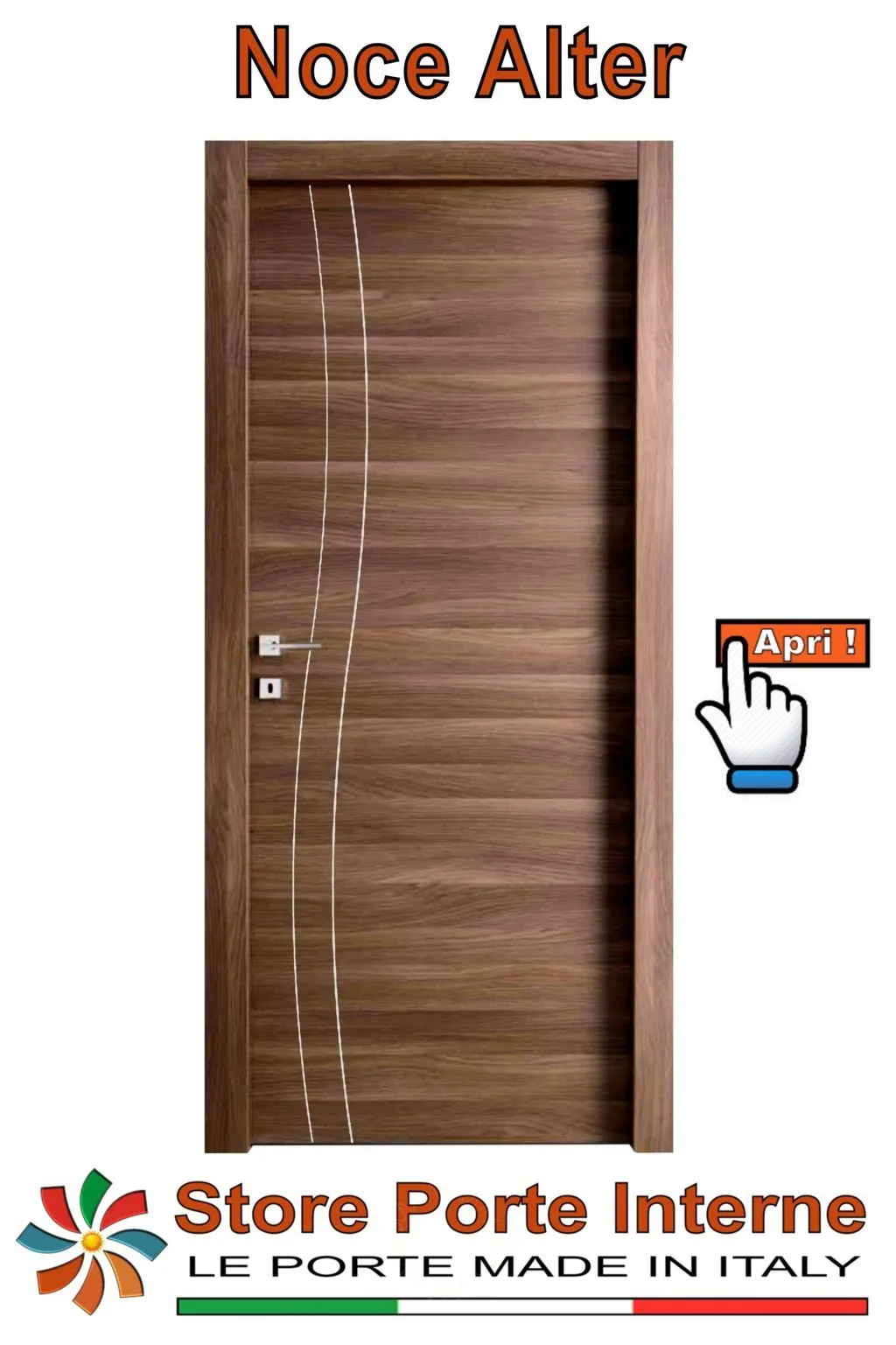 porte laminato inserti Silvia noce alter