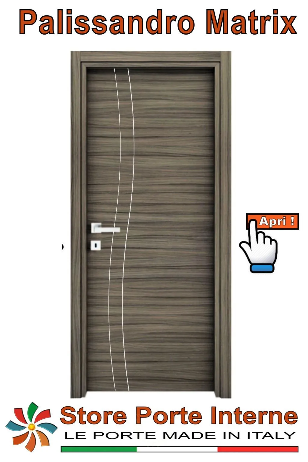 porte laminato inserti Silvia palissandro matrix