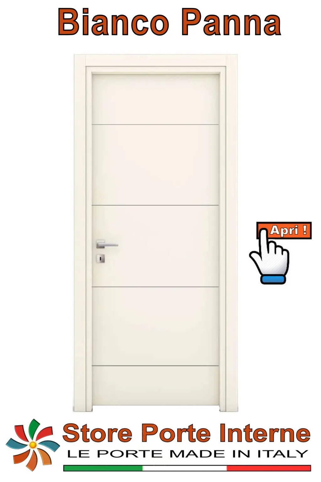 porte laminato inserti tiziana bianco panna