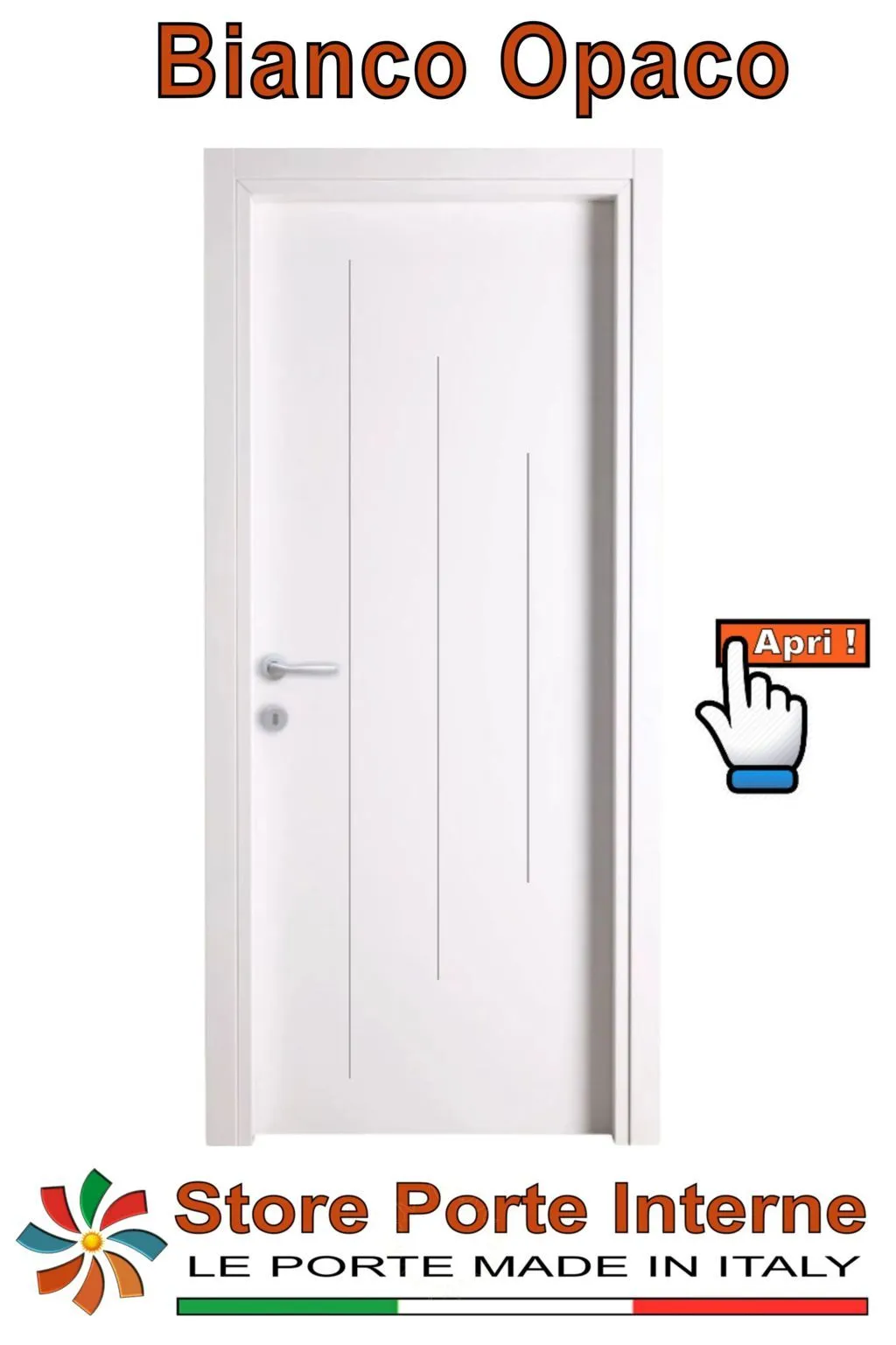 porte laminato inserti Valentina bianco opaco