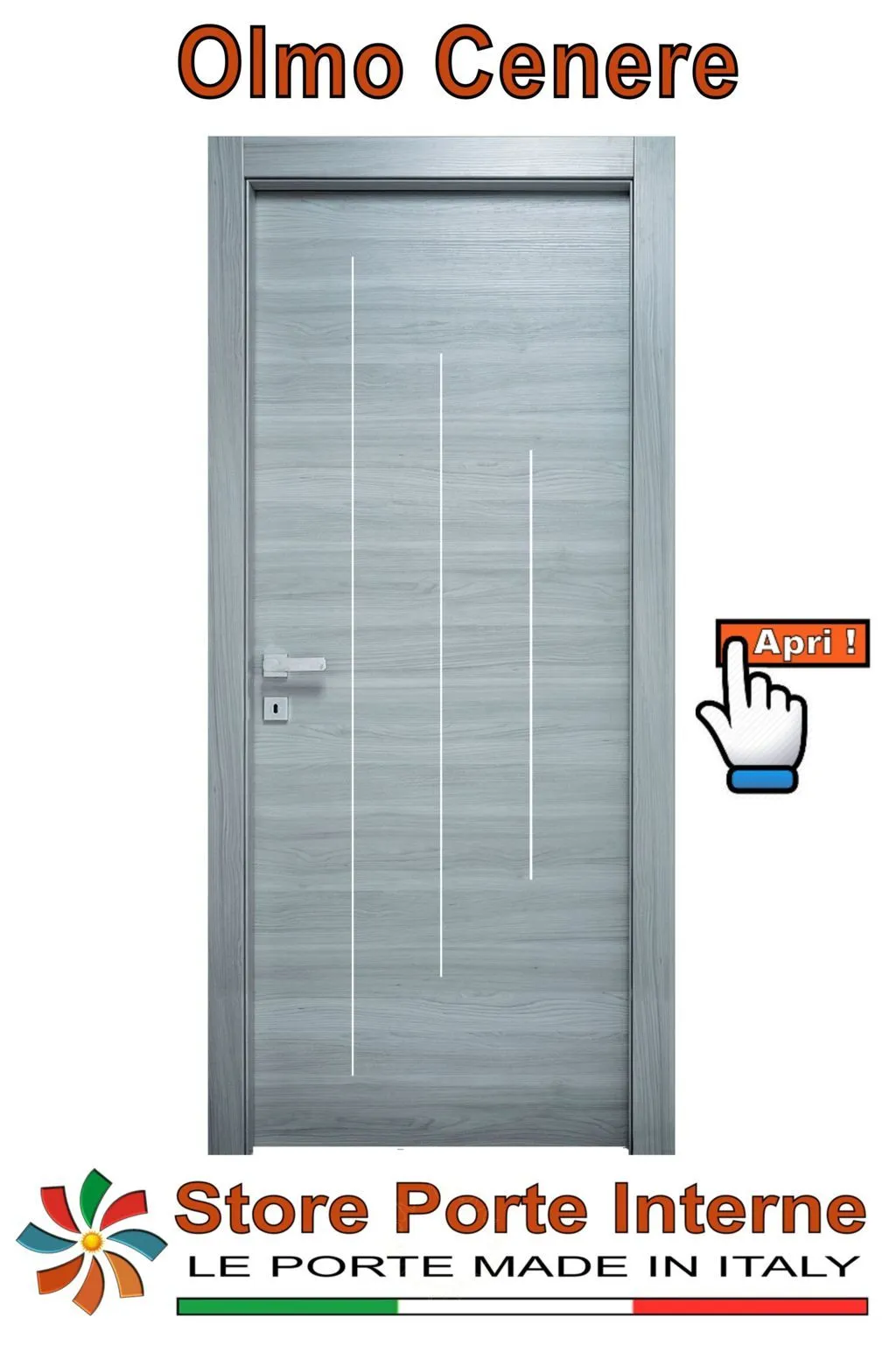 porte laminato inserti Valentina olmo cenere