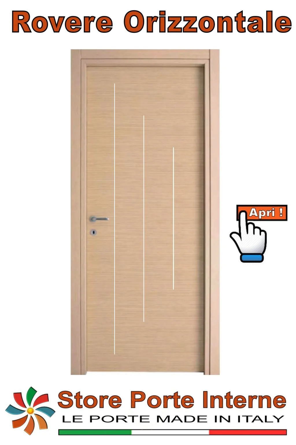 porte laminato inserti Valentina rovere orizzontale