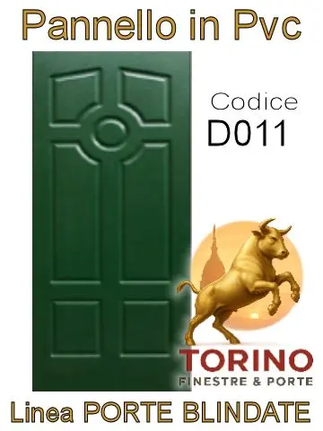 Pannello porta blindata Pvc modello D011