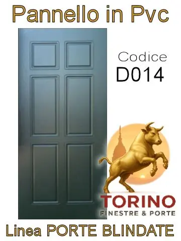 Pannello porta blindata Pvc modello D014