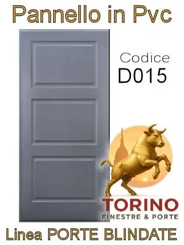 Pannello porta blindata Pvc modello D015