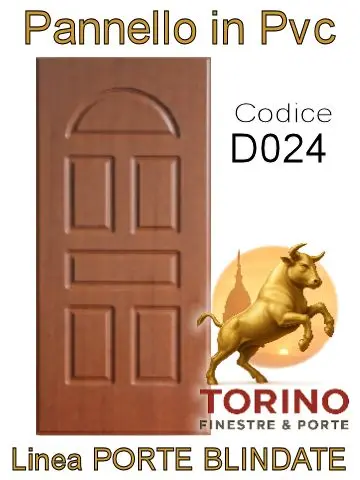 Pannello porta blindata Pvc modello D024