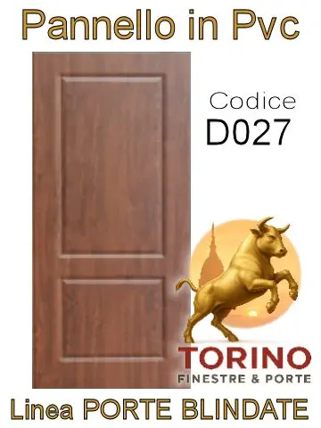 Pannello porta blindata Pvc modello D027