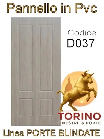Pannello porta blindata Pvc modello D037