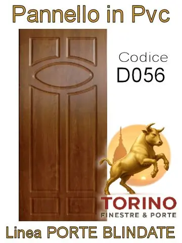 Pannello porta blindata Pvc modello D056