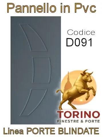 Pannello porta blindata Pvc modello D091