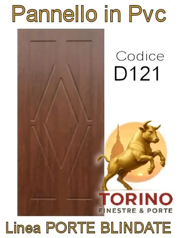 Pannello porta blindata Pvc modello D121