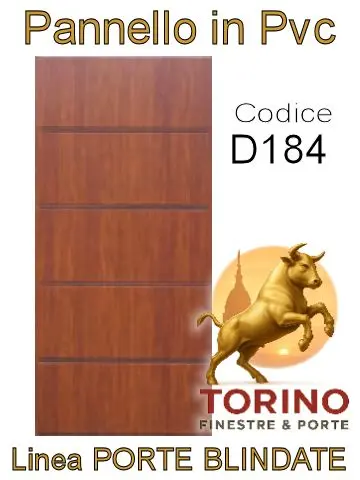 Pannello porta blindata Pvc modello D184