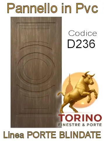 Pannello porta blindata Pvc modello D236